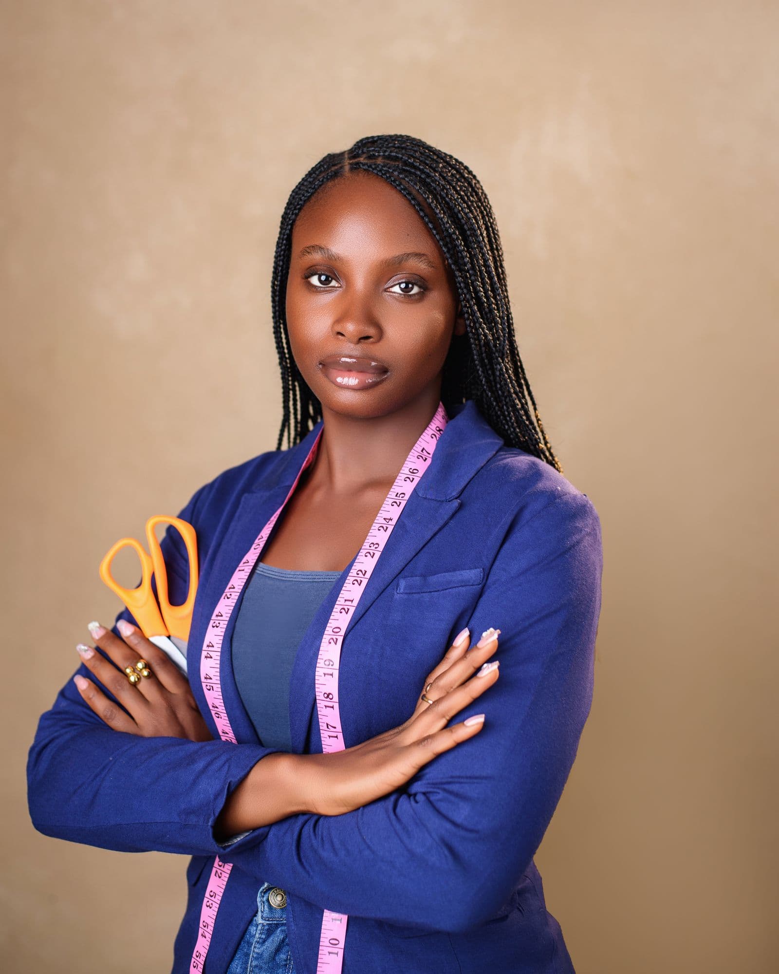 Independent fashion designer running her own one-person business