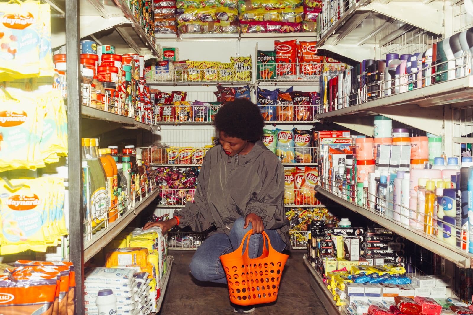 Customer shopping at a neighbourhood store