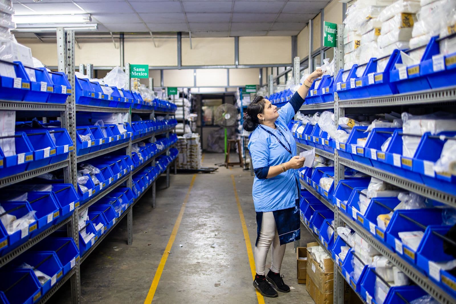 Stock shelves in a Nigerian retail store