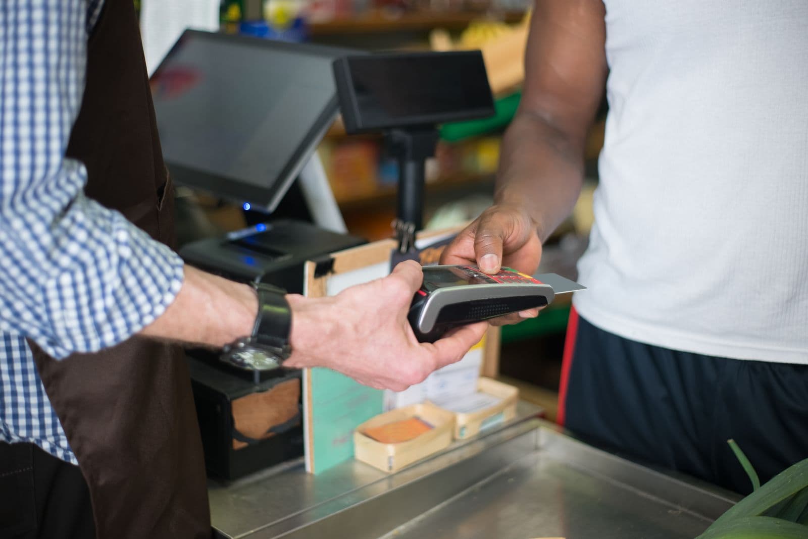 POS terminal at a shop counter in Lagos